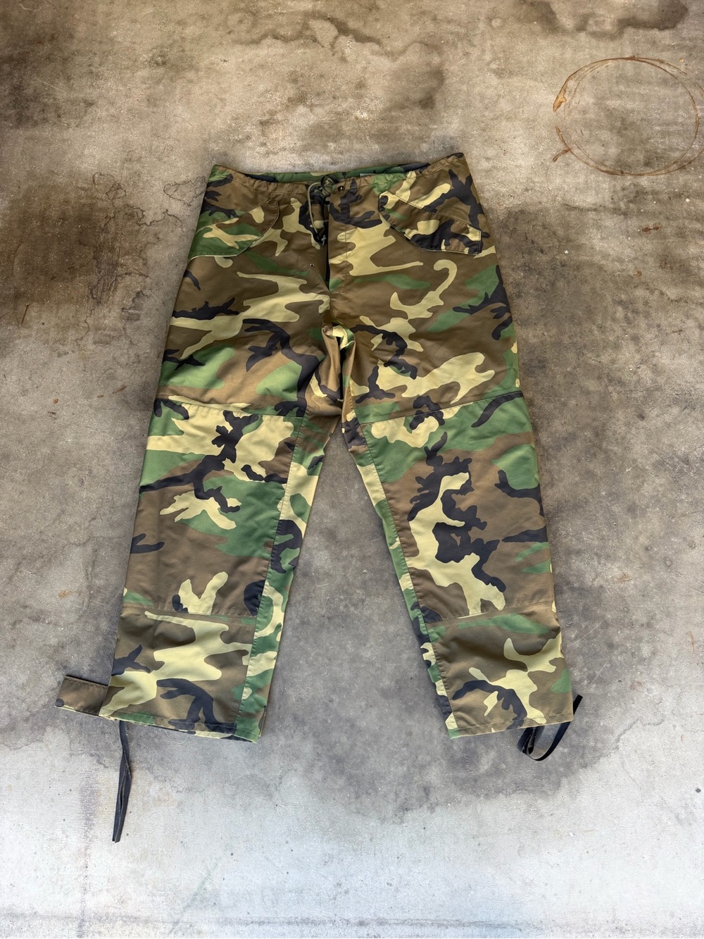 USAF Army Gortex Pants Cold Weather Camo Trousers Lg Reg BDU 8415-01-228-1349